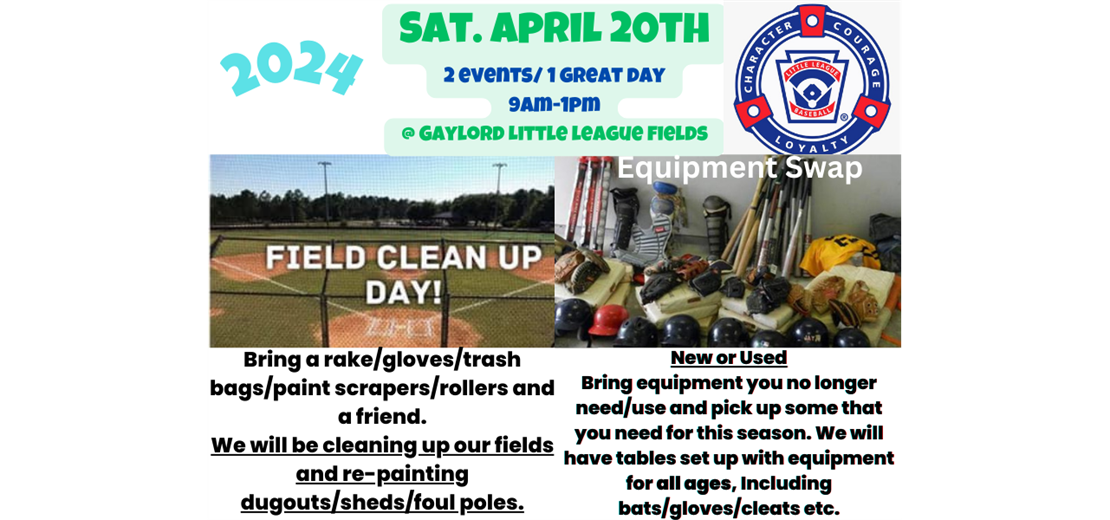 Field Cleanup/Equipment Swap 2024
